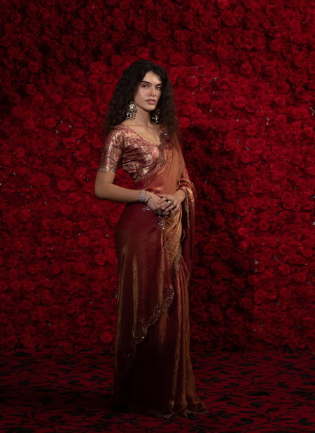 Mehek 1232 A To 1232F Satin Silk With Hand Work Jerquen Work Saree Suppliers In India